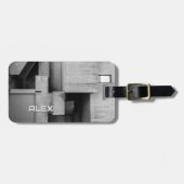 Brutalist Betonblockstapler Gepäckanhänger (Vorderseite horizontal)