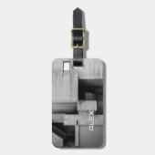 Brutalist Betonblockstapler Gepäckanhänger (Vorderseite vertikal)