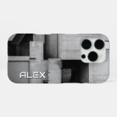 Brutalist Betonblockstapler iPhone Hülle (Rückseite (Horizontal))