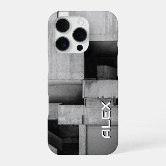 Brutalist Betonblockstapler iPhone Hülle (Rückseite)
