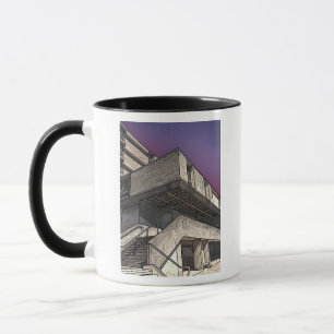 Brutalist Biochemie auf einer Tasse