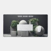 Brutalist Botany Industrial Minimalist Schreibtischunterlage (Tastatur & Maus)