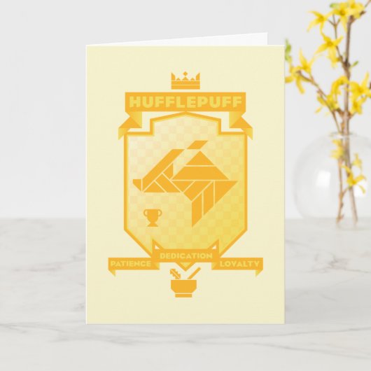 Brutalist HUFFLEPUFF™ Wappen Karte (Gelbe Blume)