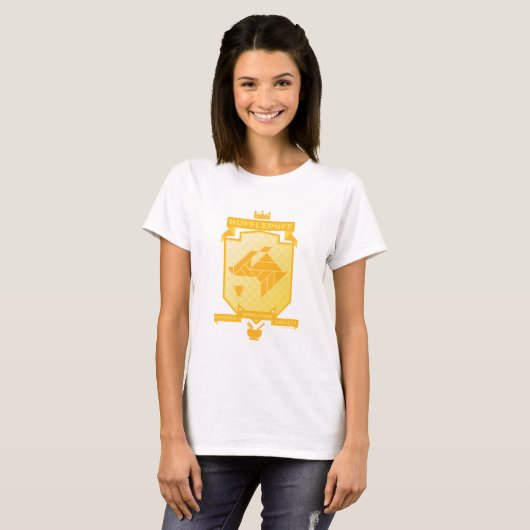 Brutalist HUFFLEPUFF™ Wappen T-Shirt (Vorne ganz)