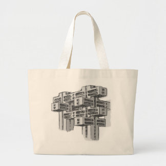 Brutalist-modernistische Architektur-Skizze-Tasche Jumbo Stoffbeutel