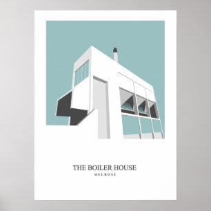 Brutalist Peter Womersley Boiler House Melrose Poster