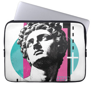 Brutalist Retro Jesus Griechische Statue Kolosser  Laptopschutzhülle