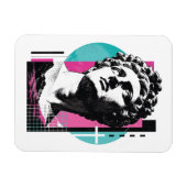 Brutalist Retro Jesus griechische Statue Kolosser Magnet (Horizontal)