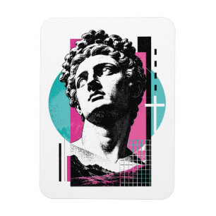 Brutalist Retro Jesus griechische Statue Kolosser  Magnet