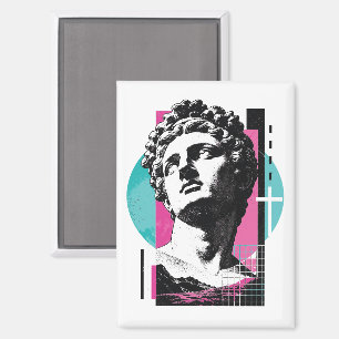Brutalist Retro Jesus griechische Statue Kolosser  Magnet