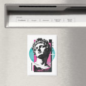 Brutalist Retro Jesus griechische Statue Kolosser  Magnet (In Situ (Geschirrspüler))