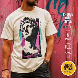 Brutalist Retro Jesus Griechische Statue Kolosser T-Shirt