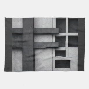 Brutalistische Architektur Design Fine Art Kubismu Geschirrtuch