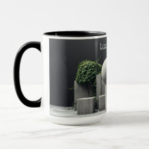 Brutalistische Botanik Modernes Betonblatt Tasse