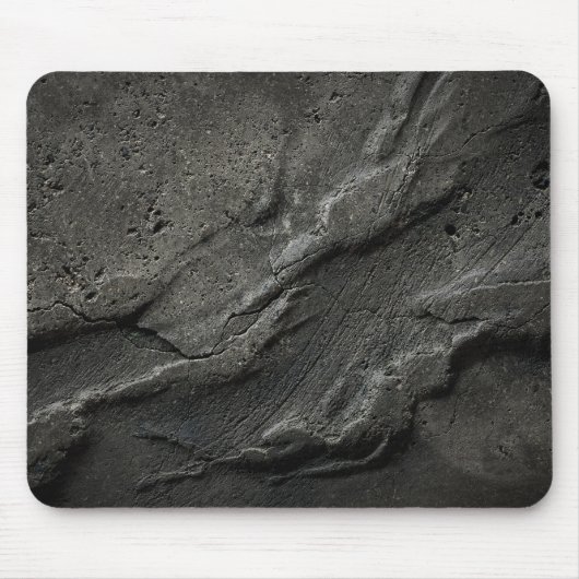 Brutalistische dunkle Vulkanasche Mousepad (Vorne)
