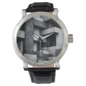 Brutalistisches Penthouse-Design monochromes Inter Armbanduhr (Vorderseite)