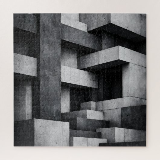 Brutalistisches Penthouse-Design monochromes Inter Puzzle (Vertikal)