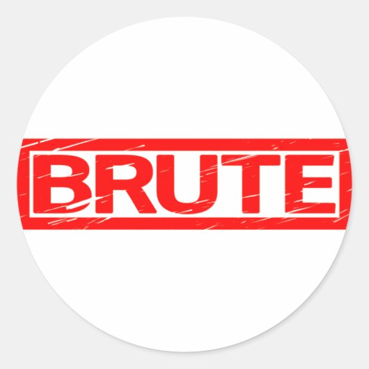 Brute Briefmarke Runder Aufkleber (Vorderseite)