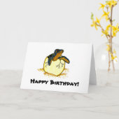 Brüterschildkröte, glücklich zum Geburtstag! Karte (Gelbe Blume)