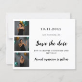 Bruthday Foto Collage Save the Date Karte (Vorderseite)