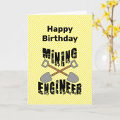 Brutkarte des Bergbauingenieurs überquerte Schaufe Karte (Gelbe Blume)