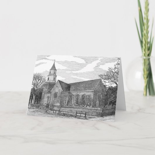 Bruton Gemeinde-Kirche, Williamsburg, Virginia Karte (Vorderseite)