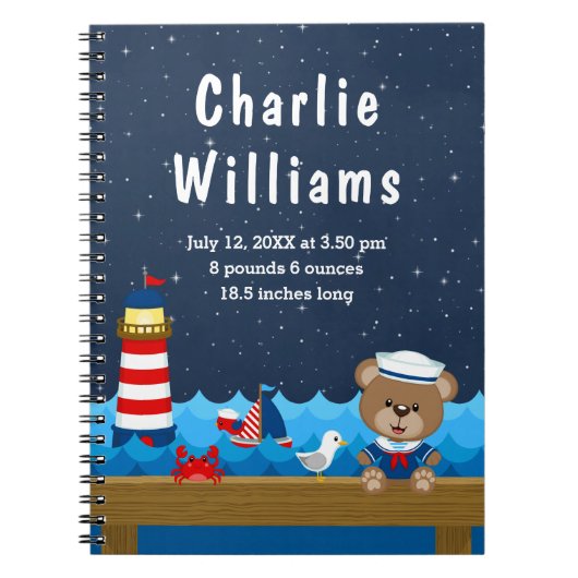 Brutstatistiken der roten Marine für den nautische Notizblock (Vorderseite)