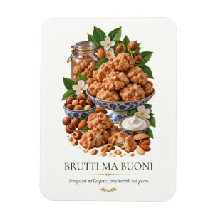 Brutti ma Buoni – Vintage italienisches Dessert Magnet