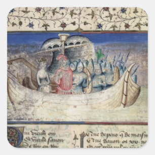 Brutus das Trojan Set-Segel für Großbritannien, Quadratischer Aufkleber