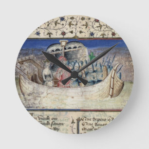 Brutus das Trojan Set-Segel für Großbritannien, Runde Wanduhr