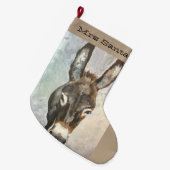 Brutus-Miniaturesel-WeihnachtsStrumpf Großer Weihnachtsstrumpf (Vorderansicht (hängend))