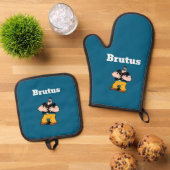 Brutus Oven Mitt & Pot Holder Ofenhandschuh & Topflappen-Set (Oben Unten)