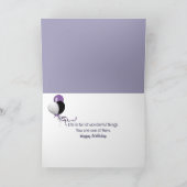 Brutviolett-Kosmos und Taubtropfen Karte (Innenseite)