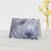 Brutviolett-Kosmos und Taubtropfen Karte (Gelbe Blume)