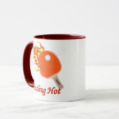 Brutzelndes heißes loderndes Klingeln Pong Tasse (Vorderseite Links)