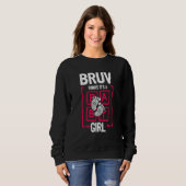 Bruv Thinks It's a Girl Gender Reveal Baby Showe Sweatshirt (Vorne ganz)