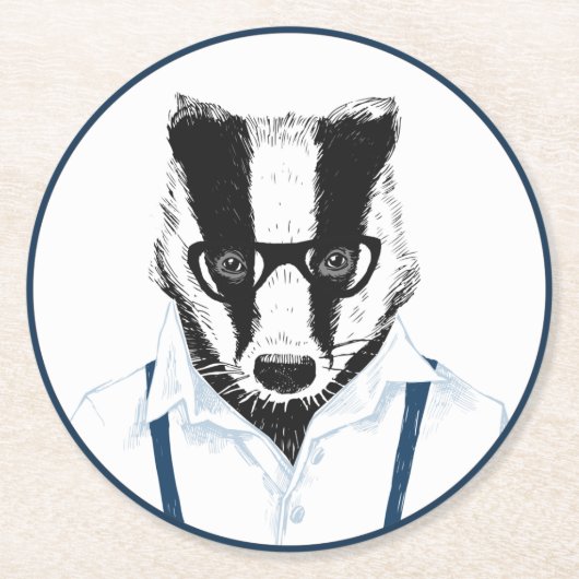 Bruxby-Untersetzer Runder Pappuntersetzer (Vorderseite)