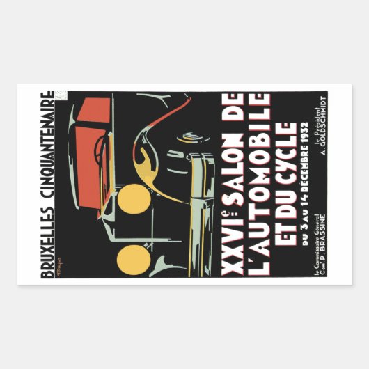 Bruxelles Cinquantenaire Rechteckiger Aufkleber (Vorderseite)