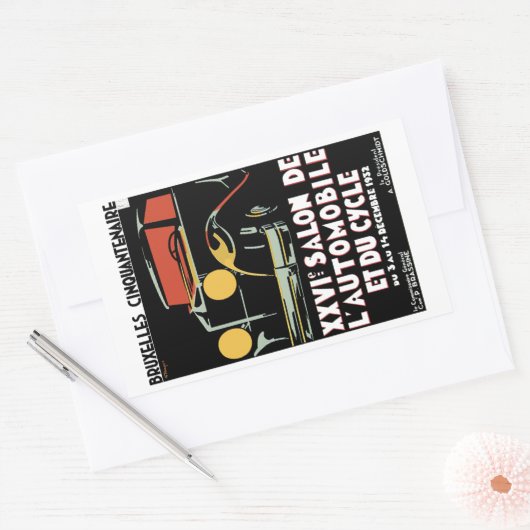 Bruxelles Cinquantenaire Rechteckiger Aufkleber (Umschlag)