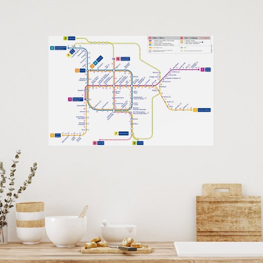 Bruxelles Metro-Poster Poster (Küche)