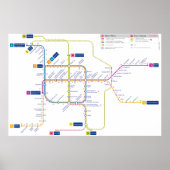 Bruxelles Metro-Poster Poster (Vorne)