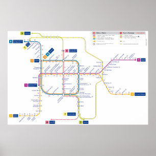 Bruxelles Metro-Poster Poster