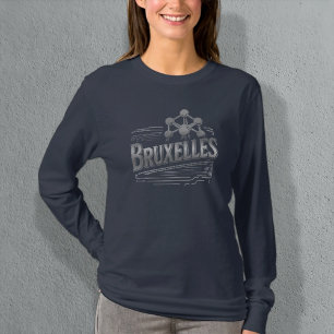 Bruxelles Quantum Nostalgische Frauen, lange Ärmel T-Shirt