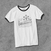 Bruxelles Quantum Nostalgisches Basic-Ringer-T-Shi T-Shirt