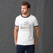 Bruxelles Quantum Nostalgisches Basic-Ringer-T-Shi T-Shirt