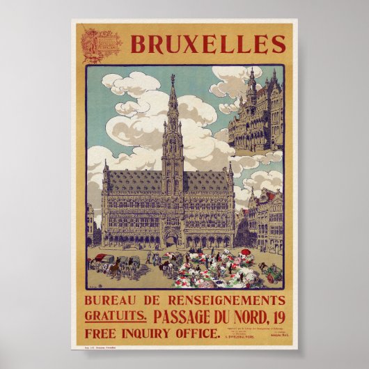 Bruxelles Vintage Poster 1913 (Vorne)