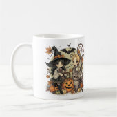 Bruxinhas Kawaii com Gatinho e Abóboras  Kaffeetasse (Links)