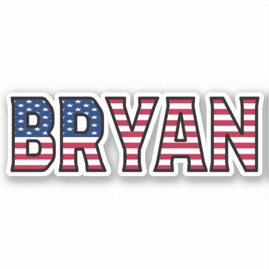 Bryan Name Vorname USA Sticker Stickerset (Vorderseite)