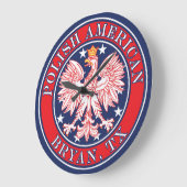 Bryan Texas Polnischer Adler Große Wanduhr (Winkel)