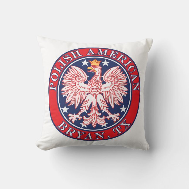 Bryan Texas Polnischer Adler Kissen (Vorderseite)